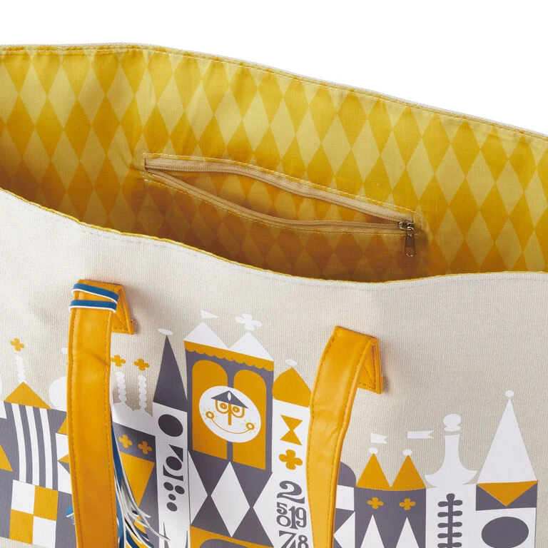 Hallmark Walt Disney World 50th Anniversary "it's A Small World" Canvas Tote Bag 5 Hallmark Walt Disney World 50th Anniversary "it's A Small World" Canvas Tote Bag - Image 3