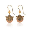 Silver Forest Dragonfly On Mixed Metal Teardrop Earrings -Fashion Accessories Store Dragonfly on Mixed Metal Teardrop Earrings NE2048 01