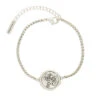 Demdaco Floral Charm Dear You Mom Bracelet -Fashion Accessories Store Floral Design Silver Charm Bracelet 1008060002 01