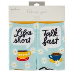 Hallmark Gilmore Girls Life's Short, Talk Fast Crew Socks 8 Hallmark Gilmore Girls Life's Short, Talk Fast Crew Socks -Fashion Accessories Store Gilmore Girls Lifes Short Talk Fast Crew Socks 1PCL1011 04