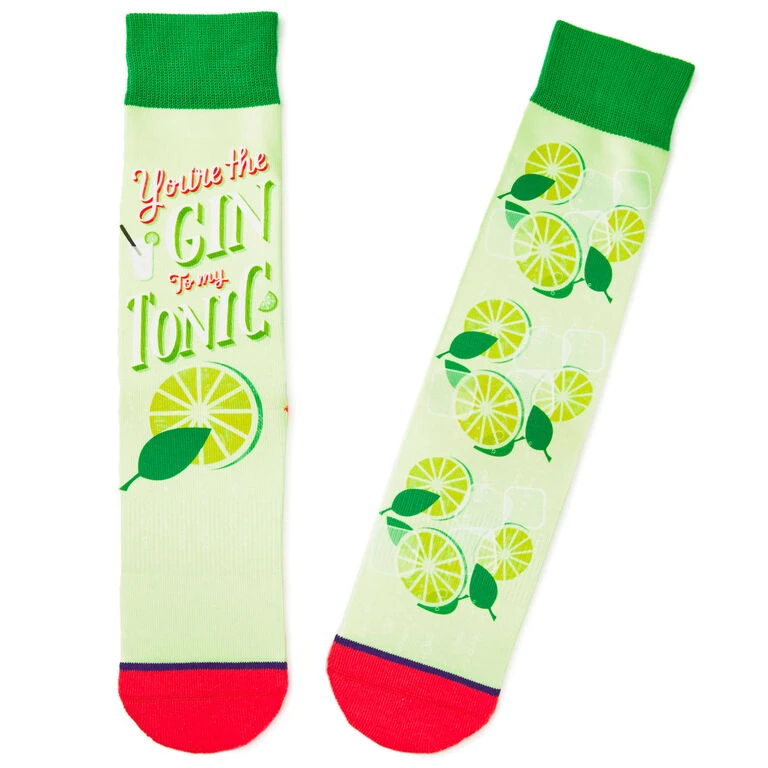 Hallmark You’re The Gin To My Tonic Fun Crew Socks 3 Hallmark You’re The Gin To My Tonic Fun Crew Socks
