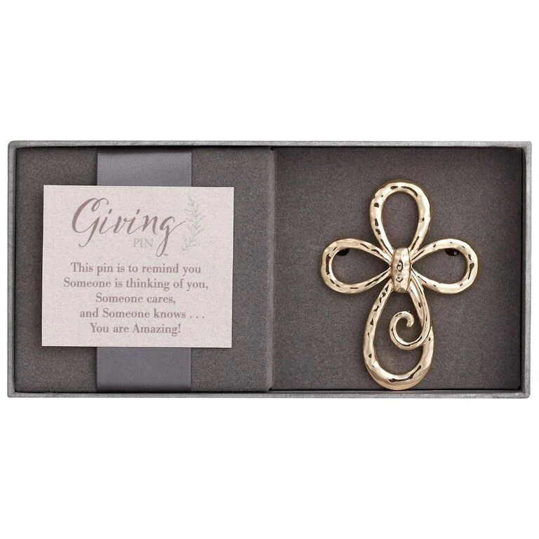 Gold Cross Giving Pin 3 Gold Cross Giving Pin