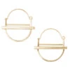 Gold Saturn Hoop Earrings 2 Gold Saturn Hoop Earrings -Fashion Accessories Store Gold Saturn Hoop Earrings ER010 01
