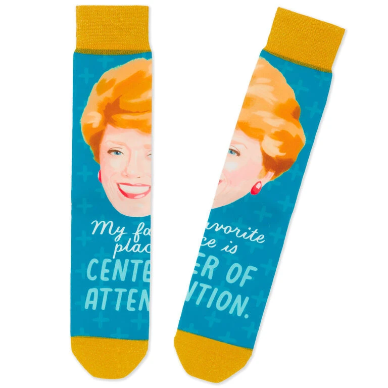 Hallmark Blanche The Golden Girls Center Of Attention Novelty Crew Socks 3 Hallmark Blanche The Golden Girls Center Of Attention Novelty Crew Socks