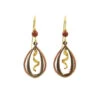 Silver Forest Gold-Tone Mixed Metal Spiral Teardrop Earrings 1 Silver Forest Gold-Tone Mixed Metal Spiral Teardrop Earrings -Fashion Accessories Store Goldtone Mixed Metal Spiral Teardrop Earrings NE1393 01