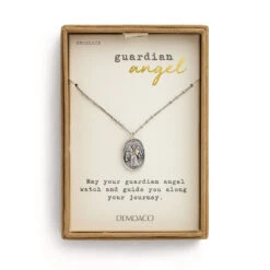 Demdaco Guardian Angel Charm Necklace, 18" -Fashion Accessories Store Guardian Angel Charm Necklace 1008100025 03