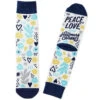 Hallmark Channel Peace & Love Novelty Crew Socks 1 Hallmark Channel Peace & Love Novelty Crew Socks -Fashion Accessories Store Hallmark Channel Peace and Love Floral Crew Socks 1HKC2301 01