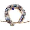 Indigo Beaded Love Bracelet