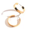 Howard's Jewelry Large Flat Gold Hoop Earrings 1 Howard's Jewelry Large Flat Gold Hoop Earrings -Fashion Accessories Store Large Flat Gold Hoop Earrings 10525 01