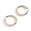 Howard's Jewelry Large Tube Silver Hoop Earrings -Fashion Accessories Store Large Tube Silver Hoop Earrings 10514 01