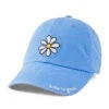 Life Is Good Daisy Cornflower Blue Baseball Cap -Fashion Accessories Store Life Is Good Daisy on Blue Womens Baseball Cap 98705 01