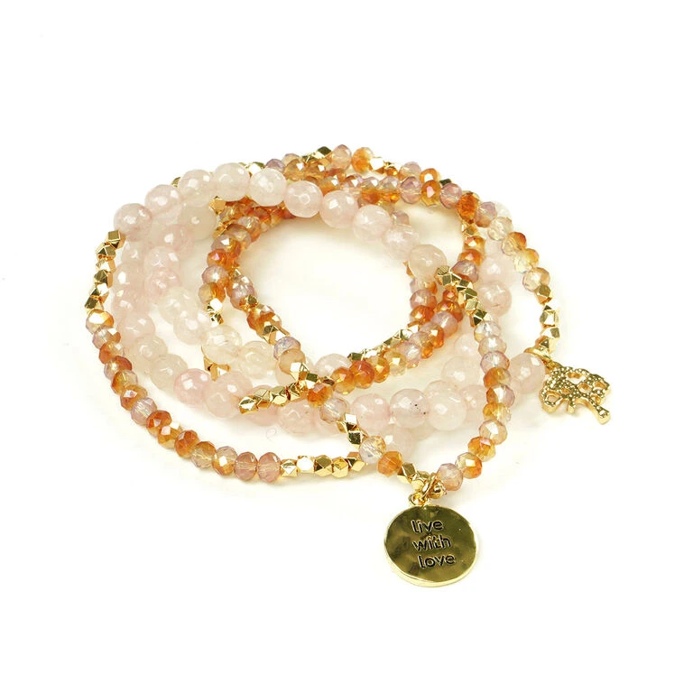 Soul Stacks Live With Love Rose Quartz Wrap Bracelet/Necklace 4 Soul Stacks Live With Love Rose Quartz Wrap Bracelet/Necklace - Image 2