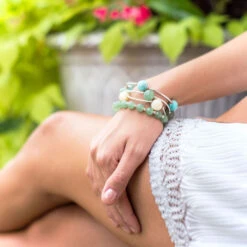 Made As Intended Blue Jasper Blessing Bracelet 5 Made As Intended Blue Jasper Blessing Bracelet -Fashion Accessories Store Made As Intended Bracelet With Blue Jasper Beads BJBB 02