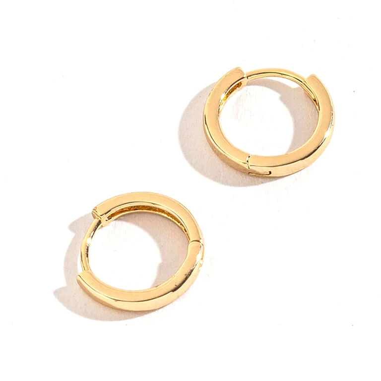 Howard's Jewelry Medium Gold Huggie Hoop Earrings 3 Howard's Jewelry Medium Gold Huggie Hoop Earrings