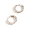 Howard's Jewelry Medium Silver Huggie Hoop Earrings 2 Howard's Jewelry Medium Silver Huggie Hoop Earrings -Fashion Accessories Store Medium Silver Huggie Hoop Earrings 10504 01