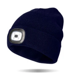Fashion Accessories Store -Fashion Accessories Store Night Scout LightUp Rechargeable LED Navy Beanie NGTSNVY 02