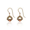 Silver Forest Orange Stone And Gold-Tone Woven Triangle Metal Drop Earrings 1 Silver Forest Orange Stone And Gold-Tone Woven Triangle Metal Drop Earrings -Fashion Accessories Store Orange Stone and Triangle Metal Drop Earrings NE1913 01