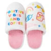 Hallmark Positive Vibes And Coffee Slippers With Sound, Small/Medium -Fashion Accessories Store Positive Vibes and Coffee Slippers With Sound 1SLP1012 01