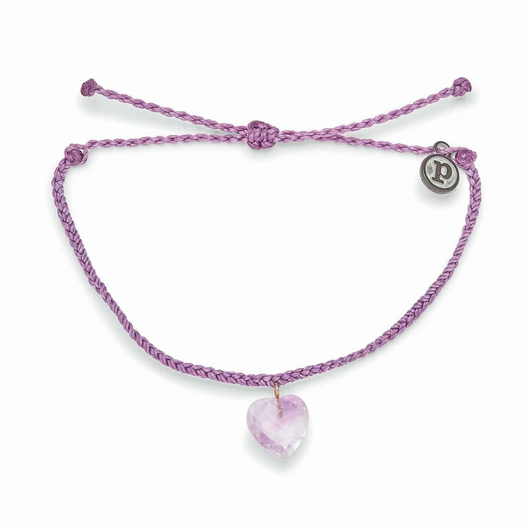 Pura Vida Stone Heart Amethyst Charm Bracelet 3 Pura Vida Stone Heart Amethyst Charm Bracelet