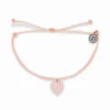 Pura Vida Stone Heart Rose Quartz Charm Bracelet 1 Pura Vida Stone Heart Rose Quartz Charm Bracelet -Fashion Accessories Store Pura Vida Rose Quartz Heart Cord Bracelet 10BRXX1652BLUS 01