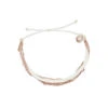 Pura Vida Multistrand White And Rose Gold Chain Bracelet 2 Pura Vida Multistrand White And Rose Gold Chain Bracelet -Fashion Accessories Store Pura Vida White String and Rose Gold Chain Bracelet 37752WHIT 01
