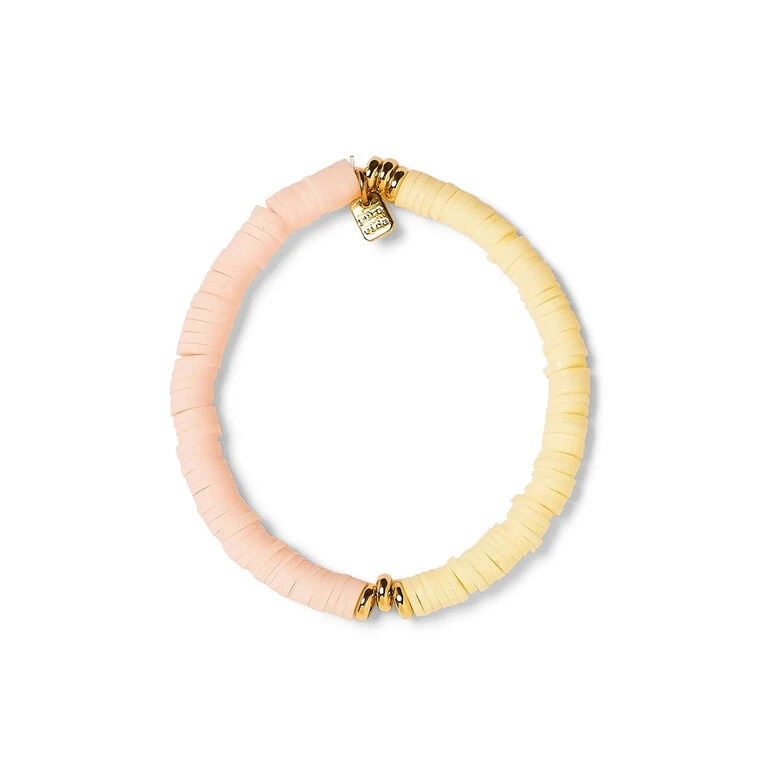 Pura Vida Darling Yellow And Peach Stretch Bracelet 3 Pura Vida Darling Yellow And Peach Stretch Bracelet
