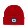 Red Night Scope Rechargeable LED Beanie Hat 1 Red Night Scope Rechargeable LED Beanie Hat -Fashion Accessories Store Red Knit Night Scope Rechargeable LED Beanie Hat NGTSRED 01