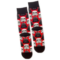 Hallmark Star Wars™ Darth Vader™ And Stormtrooper™ Helmet Novelty Crew Socks -Fashion Accessories Store Star Wars Darth VaderStormtrooper Crew Socks 1SHP2162 03