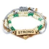 Hallmark Strong And Courageous Bracelets, Set Of 4 2 Hallmark Strong And Courageous Bracelets, Set Of 4 -Fashion Accessories Store Strong and Courageous Beaded and Gold Bracelets 1REL1080 01