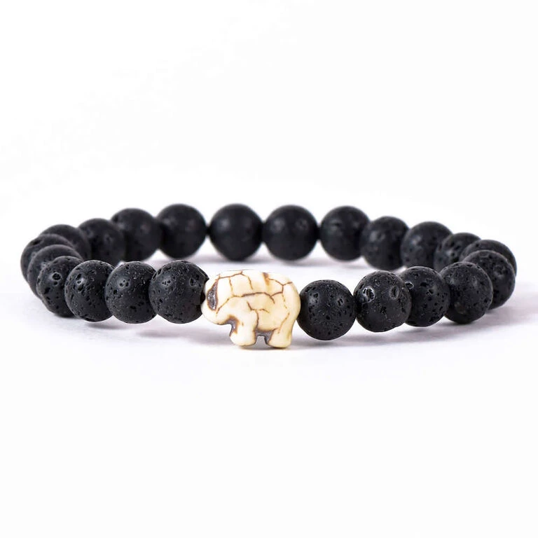 Fahlo Lava Stone Elephant Expedition Bracelet 3 Fahlo Lava Stone Elephant Expedition Bracelet