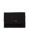 Vera Bradley RFID Riley Compact Wallet In Classic Black 1 Vera Bradley RFID Riley Compact Wallet In Classic Black -Fashion Accessories Store Vera Bradley Black Small Wallet 27435081 01
