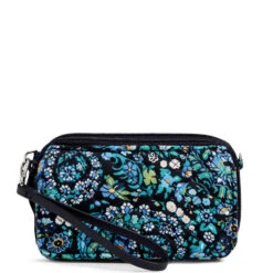 Vera Bradley RFID All-in-One Crossbody In Dreamer Paisley -Fashion Accessories Store Vera Bradley Black and Blue Paisley Pattern Crossbody Purse 2845515911 02