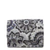 Vera Bradley RFID Riley Compact Wallet In Tranquil Medallion 1 Vera Bradley RFID Riley Compact Wallet In Tranquil Medallion -Fashion Accessories Store Vera Bradley Black and Gray Medallion Pattern Small Wallet 2842916609 01