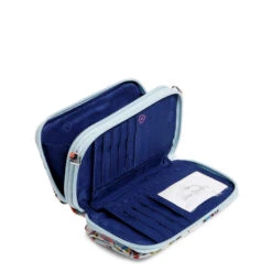 Vera Bradley RFID All-in-One Crossbody In Sea Air Floral 7 Vera Bradley RFID All-in-One Crossbody In Sea Air Floral -Fashion Accessories Store Vera Bradley Blue Painted Floral Pattern Crossbody Purse 2845516705 03