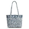 Vera Bradley Small Vera Tote Bag In Perennials Gray 1 Vera Bradley Small Vera Tote Bag In Perennials Gray -Fashion Accessories Store Vera Bradley GrayNavy Floral Print Tote Bag 3746515290 01