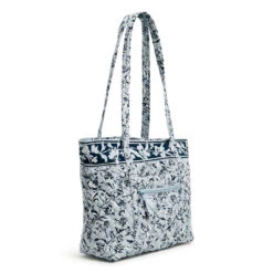 Fashion Accessories Store -Fashion Accessories Store Vera Bradley GrayNavy Floral Print Tote Bag 3746515290 02