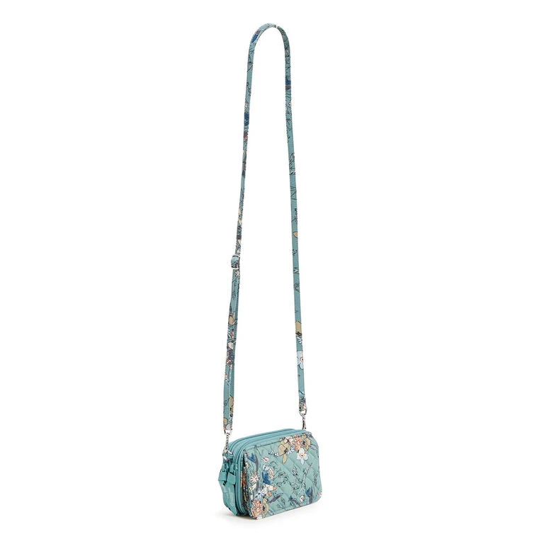 Vera Bradley RFID All-in One Crossbody Purse In Sunlit Garden Sage 4 Vera Bradley RFID All-in One Crossbody Purse In Sunlit Garden Sage - Image 2
