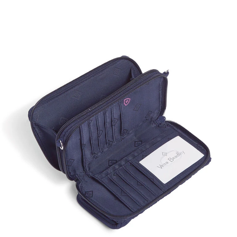 Vera Bradley RFID All-in-One Crossbody In Classic Navy 5 Vera Bradley RFID All-in-One Crossbody In Classic Navy - Image 3