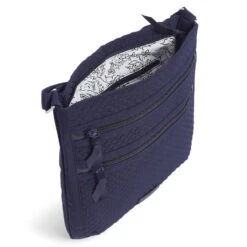Vera Bradley Triple Zip Hipster In Classic Navy Microfiber 7 Vera Bradley Triple Zip Hipster In Classic Navy Microfiber -Fashion Accessories Store Vera Bradley Navy Blue Purse 27424219 03