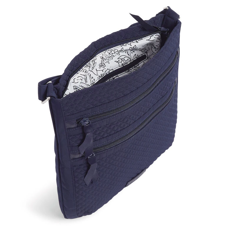 Vera Bradley Triple Zip Hipster In Classic Navy Microfiber 5 Vera Bradley Triple Zip Hipster In Classic Navy Microfiber - Image 3