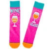 Hallmark Wine Is A Hug In A Glass Funny Crew Socks 2 Hallmark Wine Is A Hug In A Glass Funny Crew Socks -Fashion Accessories Store Wine Lovers Funny Novelty Crew Socks 1SOX2078 01